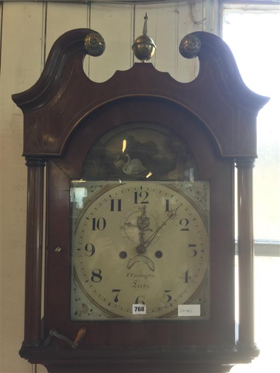 T. Cordingter, Leeds. A Regency inlaid mahogany 8 day longcase clock